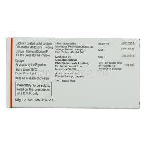 Benitec, Olmesartan  40 mg box information