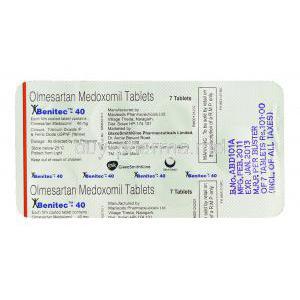 Benitec, Olmesartan  40 mg packaging