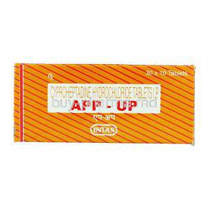 App-UP, Generic  Periaction, Cyproheptadine  box