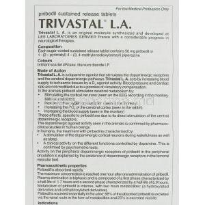 Trivastal L.A., Piribedil information sheet 1