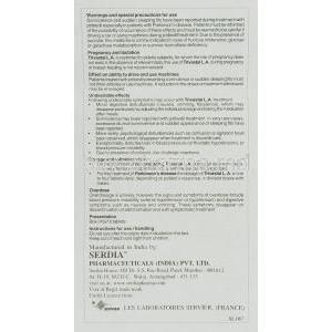 Trivastal L.A., Piribedil information sheet 6