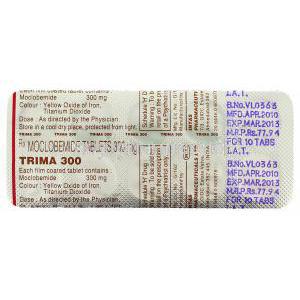 Trima , Generic Manerix /Aurorix, (Moclobemide) 300 mg packaging