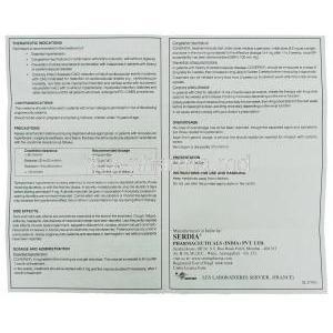 Coversyl, Generic  Aceon, Perindopril 4 mg  information sheet 2