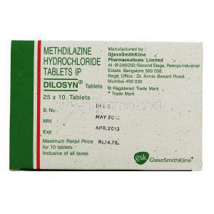 Dilosyn,  Methdilazine 8 mg box