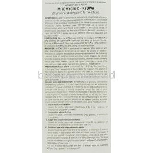 Mitomycin-C, Generic Mitozytrex/ Mutamycin, Mitomycin injection information sheet 1