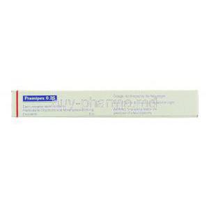 Pramipex, Generic Mirapex/ Pramipex, Pramipexole 0.25 mg box