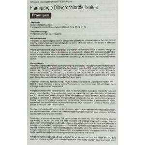 Pramipex, Generic Mirapex, Pramipex/ Pramipexole 0.25 mg information sheet 1