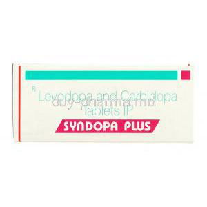 Syndopa Plus, Generic  Sinemet, Carbidopa 25 mg/ Levodopa 100 mg box