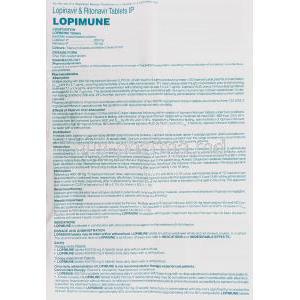 Lopimune,  Generic Kaletra,  Lopinavir/ Ritonavir Information Sheet 1