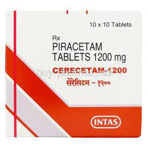 Cerecetam, Generic  Nootropyl, Piracetam  1200 mg box