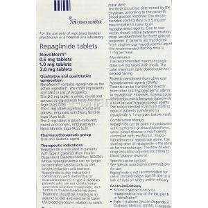 Novonorm, Repaglinide 0.5 mg information sheet 1