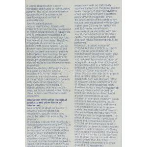 Novonorm, Repaglinide 0.5 mg information sheet  3