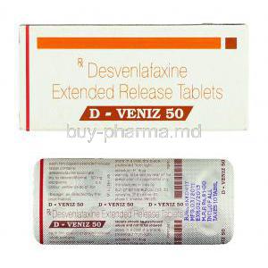 D-Veniz, Generic Pristiq,  Desvenlafaxine 50 mg