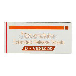 D-Veniz, Generic Pristiq,  Desvenlafaxine 50 mg box