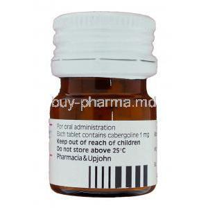 Cabaser, Cabergoline 1 mg bottle information