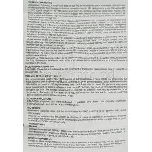 Ributin, Generic Mycobutin, Rifabutin 150 mg information sheet 2