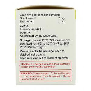 Bucelon, Busulphan 2 mg box information