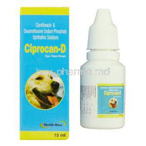 Ciprocan D Eye/Ear Drops for Pets, Ciprofloxacin/ Dexamethasone