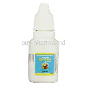 Ciprocan D, Ciprofloxacin, Dexamethasone  Eye/Ear Drop bottle