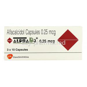 Alpha D3, Alfacalcidol 0.25 mcg box