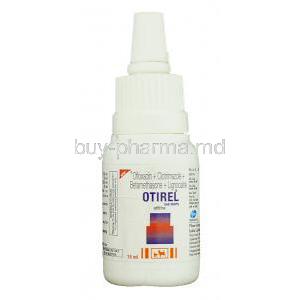 Otirel, Ofloxacin/ Clotrimazole/ Beclomethasone /Lignocaine Ear Drops bottle