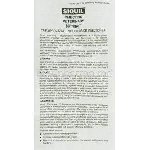 Siquil (Pet), Generic Vesprin, Triflupromazine Injecttion information sheet 1