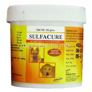 Sulfacure container