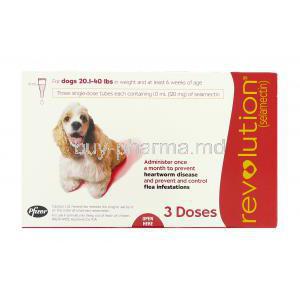 Revolution for Dog (20-40 lbs) 3 single doses tubes
