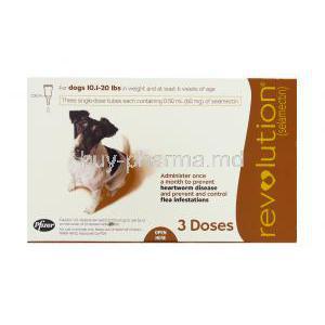 Revolution for Dog 120mg/ml 0.5ml Spot on for Small Dog (10.1 -20lbs) x 3 PACK