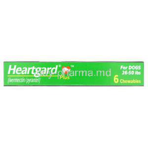 Heartcare Plus Chewable Ivermectin  136mcg Pyrantel Pamoate 114mg for Medium dog (26-50lbs) 6 chewables