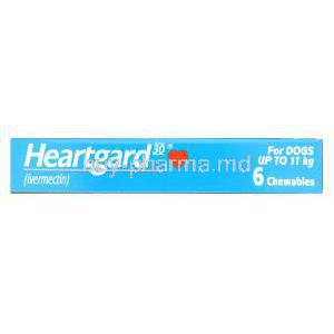 Heartgard 30 Chewable Ivermectin 68mcg for Small Dog (up to 11kg)  6 chewables