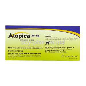 Atopica 25 mg for dogs (4 to 8 kg)