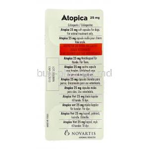 Atopica 25 mg soft capsule packaging