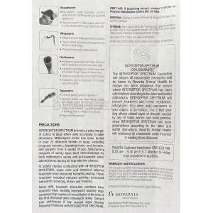 Interceptor Spectrum Tasty Chews information sheet 2