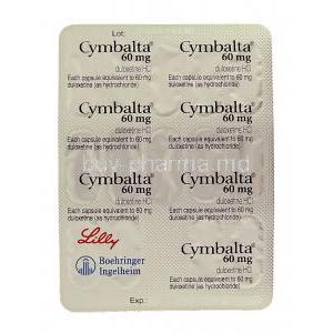 Cymbalta 60 mg packaging