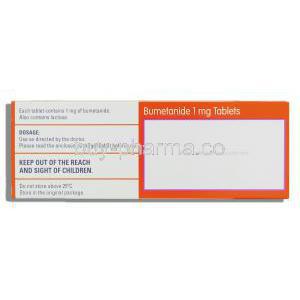 Generic Bumex, Burinex, Bumetanide 1 mg box information