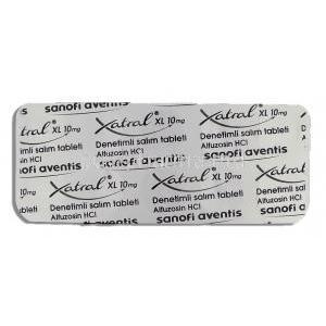 Xatral XL, Alfuzosin 10 mg packaging