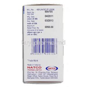 Bendit, Generic Treanda, Bendamustin 100 mg Injection Natco manufacturer