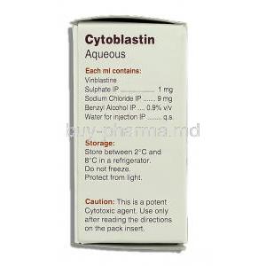 Cytoblastin, Generic Vinblastine Aqueous composition