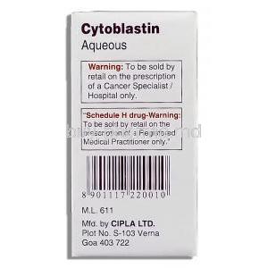 Cytoblastin, Generic Vinblastine Aqueous Cipla