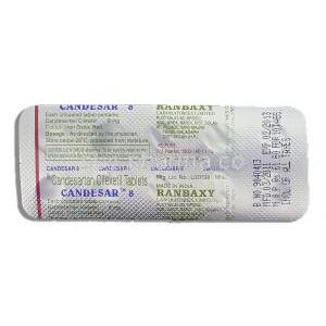 Candesar, Generic  Atacand, Candesartan 8 mg packaging