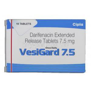 Vesigard, Generic Enablex, Darifenacin 7.5 mg box