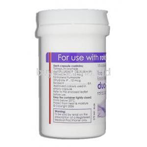 Duova, Tiotropium bromide/ Formoterol fumarate  Rotacaps container composition