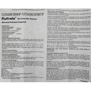 Flutivate, Fluticasone  Ointment information sheet 1