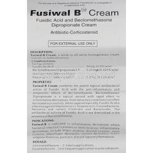 Fusiwal B Cream, Fusidic Acid / Beclomethasone  Cream information sheet 1