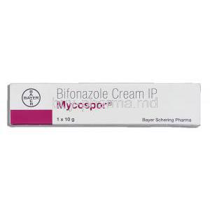 Mycospor, Generic Canespor, Bifonazole Cream box