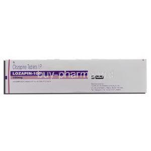 Lozapin, Generic  Clozaril, Clozapine 100 mg box