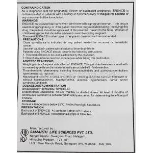 Endace, Generic Megace, Megestrol 160 mg information sheet 2