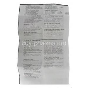 Lyrinel Xl 10 mg information sheet 2