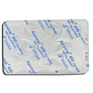 Asiviral 400 mg packaging